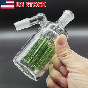 14mm 45° Ash Catcher Pommeau De Douche Vert 45 Degrés Verre Narguilé Filtre De Tuyau D'eau