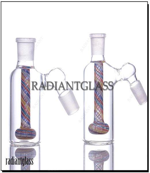 Recolector de cenizas de 14mm para cachimba, cabezal de ducha de 45 grados, percolador, vástago en línea, junta de 18mm, cenicero transparente grueso 2563361