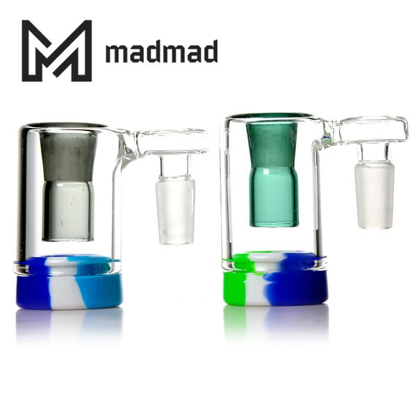 14mm Cendriers Accessoires pour fumer Récupérateur de verre 90 degrés Bongs d'eau en verre Dab Rig Pipes Narguilés