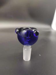 14MM Blue Thick Quality Glass Wide Water Bong Head Piece Bowl Holder