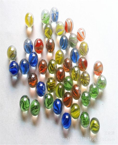 Mármol de vidrio colorido de 14 mm Bolas de mármol para niños Run Game Solitare Toy Accs Vase Vase FIGHT PIGH