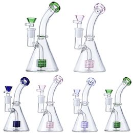 14 mm vrouwelijke bongs waterleidingen dab rigolie rigs met kom glazen bong douchekop ec roze paarse optionele kleur lxmd21402