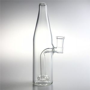 Bongs de agua de vidrio femenino de 14 mm con cachimba Reciclador de botellas de cerveza transparente Pyrex de 7,5 pulgadas de espesor Beaker embriagador Bong para fumar