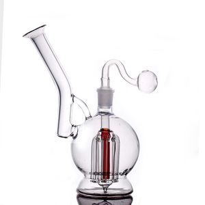 14mm femelle verre brûleur à mazout Bongs narguilés bras arbre nid d'abeille Perc percolateur fumée conduite d'eau Dab Rigs avec 30mm verre brûleur à mazout tuyau 1 pièces