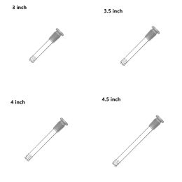 14mm femelle à 18mm mâle narguilé verre tige vers le bas adaptateur de joint 4 pouces 3 pouces diffuseur vers le bas tige pour eau Bong Dab plates-formes LL