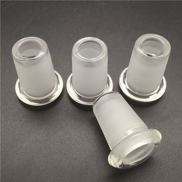 Narguilés mini adaptateur en verre 14mm femelle à 18mm mâle tuyaux d'eau à tube épais adaptés aux plates-formes pétrolières pour banger banger à quartz