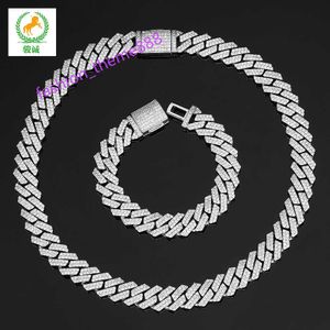 14 mm volledige diamanten vierkante ketting Cubaanse trendsetter persoonlijkheidsaccessoires