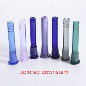14mm Glas Downstam Perc Bong Hookah Accessoires Diffuser DAB RIGHT DOWN STEM met hoge kwaliteit maat 2.5 tot 6.5 inches