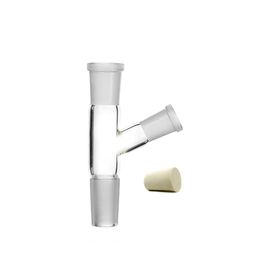 Adaptador de Bong de vidrio para pipas de agua de 14 mm con adaptadores de Bongs de orificio de carburador de 14 mm Adaptadores de plataformas de aceite de pipa para fumar Adaptadores de aparejo de abeto de abeto macho / hembra