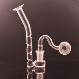 14mm Joint Glazen Bong Adapter J Hook Water Bong Bubbler Asvanger DIY Accessoires met Glazen Oliebrander Pijp mondstuk Boogfilter 2 stuks LL