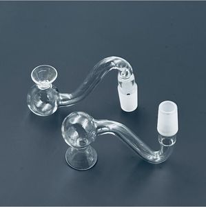 14mm mâle clair épais verre pyrex brûleur à mazout conduites d'eau pour plates-formes pétrolières bongs en verre épais grands bols pour fumer