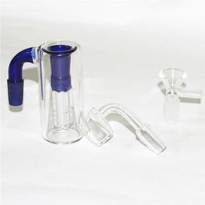 14mm mâle femelle Glass Ash Catcher Accessoires pour fumeurs avec adaptateur de percolateur de récupération d'huile de perc d'arbre à 4 bras Water Bongs Glass Ashcatcher pour narguilés