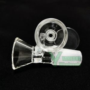 Pièce de bol de bang en verre mâle de 14 mm avec une poignée épaisse à prise facile pour bécher de bang en verre Tube droit Conduites d'eau Oil Dab Rigs YAREONE Vente en gros