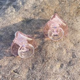 14 mm mannelijk glazen tabakskom roze hartvorm Hookah gewricht Handkom stuk roken accessoires voor bongwaterpijp olielig