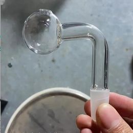 14mm mannelijk gewricht 3cm grote bal glazen kommen Pyrex glas oliebrander pijp transparant helder tabak gebogen kom waterpijp adapter dikke bong pijp Cdxt