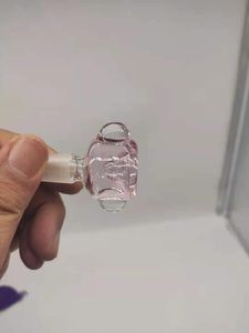 14mm mannelijke gemengde roze schattige ronde gevormde dikke glazen bong diepe kom