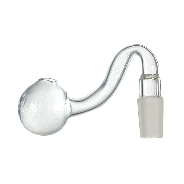 Brûleur à huile mâle de 14 mm avec bol à tête énorme de 30 mm – QuartzPro courbé et courbé en verre Pyrex pour fumer