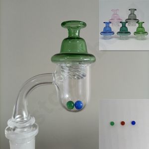 14mm Mâle XL 25mm Quartz Banger Fumer Ensemble Givré Joint Bord Biseauté Fond Rond Bangers Carb Cap 6mm Terp Perle Pour Dab Rigs