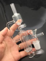 Mini tubo romo de agua de 14 mm, mini bong de plataforma petrolera de vidrio reciclado portátil barato con tazón de tabaco