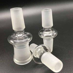 Accessoires pour fumeurs 14mm à 18mm adaptateur adaptateurs en verre pour plates-formes pétrolières bongs d'eau mâle femelle joint fit quartz banger