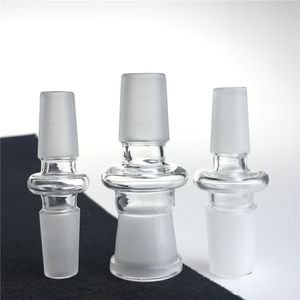 14 mm 18 mm Macho Hembra Adaptadores de Bong de vidrio Convertidor de adaptador para pipas gruesas de Pyrex Forsted Glass Drop Down Water Smoking