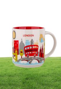 14 oz Capacité en céramique City Mug Cities British Metter Mug tasse avec boîte d'origine London City5554167