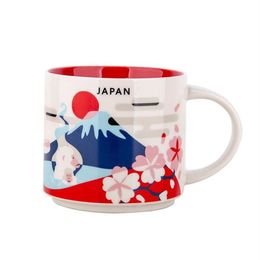 14oz Capaciteit Keramische Starbucks City Mok Japan Steden Koffiemok Cup met Originele Doos Japan City178Q252G