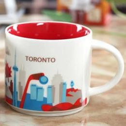 14oz capaciteit keramische Toronto City Starbucks City mok Amerikaanse steden koffiemok2406