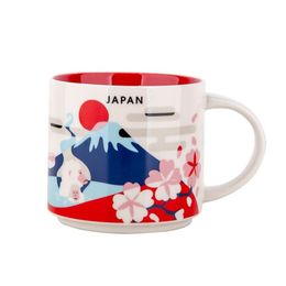 Capacité de 14 oz en céramique Ttarbucks City Mug Cities Japan Cities Meilleure tasse de tasse à café avec boîte d'origine Japan City 203p