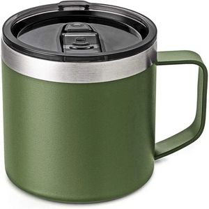 14 oz gobelet en acier inoxydable tasse à lait tasses isolées sous vide à double paroi verre à vin en métal avec poignées couvercles tasse à café ss1227