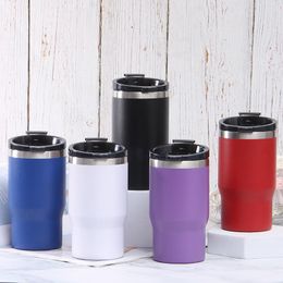 Tasse de gobelets en acier inoxydable de 14 oz peut refroidir la tasse tasse de voyage isolée sous vide bouteille d'eau en métal tasses de café de bière avec 2 couvercles RRC30