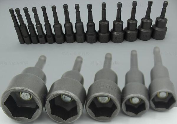 14PCS 6mm-19mm Professional Magnetic Nut Driver Set Metric Socket 1/4 