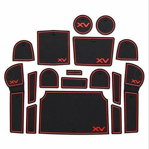 14pcs puerta de coche puerta ranura esteras portavasos almohadillas para Subaru crosstrek XV 2012-2014