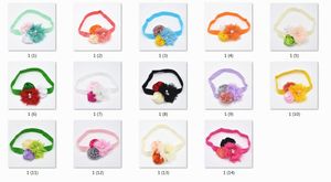 Sangle de bandeau 14 pièces du bandeau élastique doux fleur rose satiné les diadèmes porte-cheveux pour femmes cette haute qualité HD002