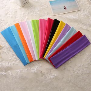 14pcslot Sport Yoga Headbands Fashion Soft Elastic Cotton Sweatband Stretchy Headband for Women Man Girl 231226