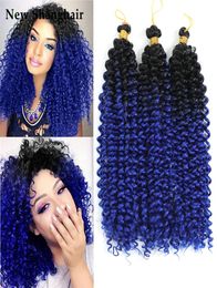 14quot Onda de agua a granel cabello de ganchillo Rizado rizado Extensión del cabello trenzado colorido Fibra tress Ganchillo pieza de cabello BS225716700