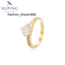 14R2342702 xuping bijoux couleur or 14K élégant Simple mode mode bague synthétique moissanite anneaux bague en diamant