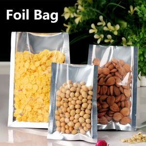 Bolsas de embalaje de papel de aluminio Mylar para alimentos cocinados al vacío de 14x20cm, paquete de laminación a prueba de olores, bolsa de escaparate translúcido para aperitivos