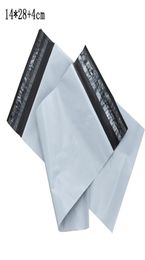 14x284cm Plastic Courier Mailing Pakket Bag Post Envelope Zakken Zelfklevend Witte plastic Mailer Verpakking Pouch Retai3121042