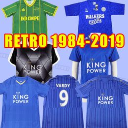 15 16 2015 2016 Leicester Retro Soccer Jerseys Okazaki Campeón de camisas de fútbol vintage Campeón Vardy Mahrez Kante 17 18 19 2017 2018 2019 1984 1992 1994