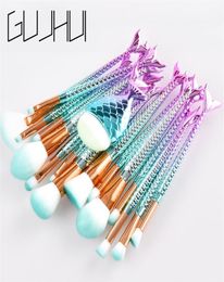 15 16pcs Makaid Makeup Brush Set Fish Tail Foundation Blush Feed Shadow Making Up Brush Contour Metting Cosmetic Brosts Cosmetic Kit317D6053860
