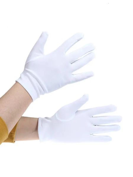 15-17 cm bébé Performance gants blancs enfants étiquette scène Spandex Jazz danse Stock écoles maternelles appropriées 10 paire 240102