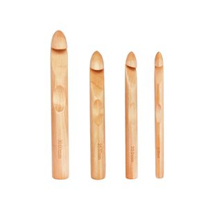 15/20/25/30 mm de ganchillo de madera Conjunto de agujas de tejido de bricolaje mango de tejido de tejido para el hogar Crafts Herramientas de tejer para el hogar