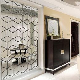 15/28/54 Uds. Adhesivos de pared de espejo triangulares de diamantes DIY calcomanía para el hogar pegatinas 3D acrílicas fondo decoración para sala de estar espejos