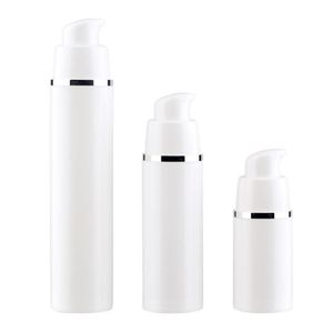 15 30 50 ML Lege hervulbare witte hoogwaardige airless vacuümpompfles Plastic crème lotion Container Buis Reisformaat Kpplp