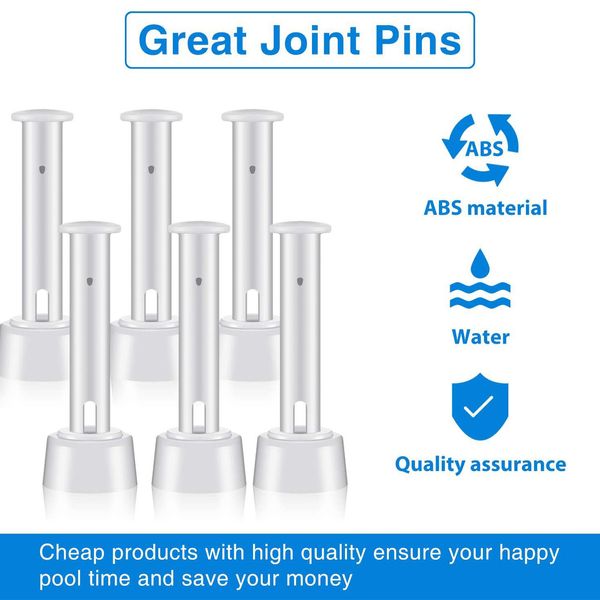 15/30 PCS Pool Joint Pins Joints de piscine pour les pièces de remplacement de la piscine PVC Pool Accessoires 5.5 / 6/7 CM