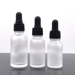 5 ml - 100 ml compte-gouttes givré flacon compte-gouttes liquide d'aromathérapie en verre pour flacons rechargeables de pipette d'huile de massage de base essentielle