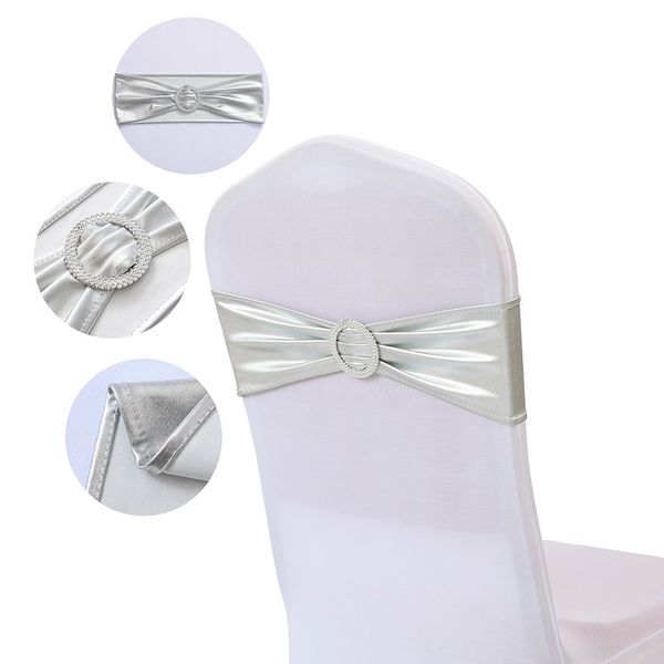 15 * 35cmspandex lycra chaise de mariage couvre les chaises de fête des groupes de fête décoration chaise d'anniversaire chaise