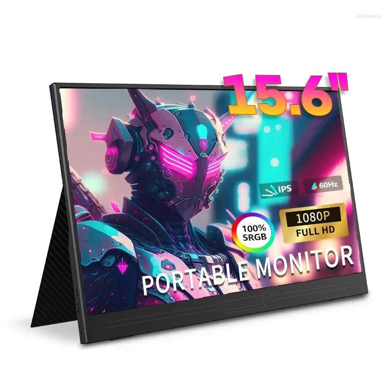 Monitor portátil com tela sensível ao toque OLED de 15,6 / 13 polegadas 1080P 300Nit Porta tipo c suporta laptops como Huawei Samsung Oppofor