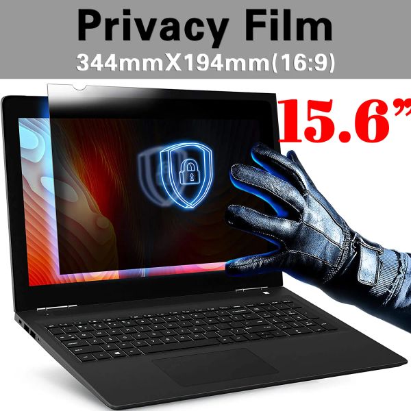 Filtre de confidentialité 15.6 pouces (344mm x 194mm), film de protection Anti-espion pour ordinateur portable 16:9, filtre de confidentialité, protecteur d'écran